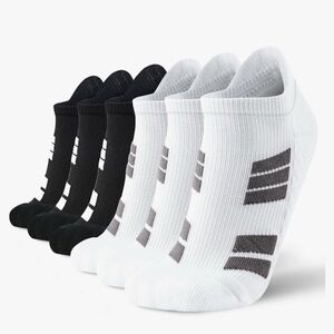 MQAMEX Men’s Ankle Socks Anti-Slip Athletic Socks NWT 6 Pairs